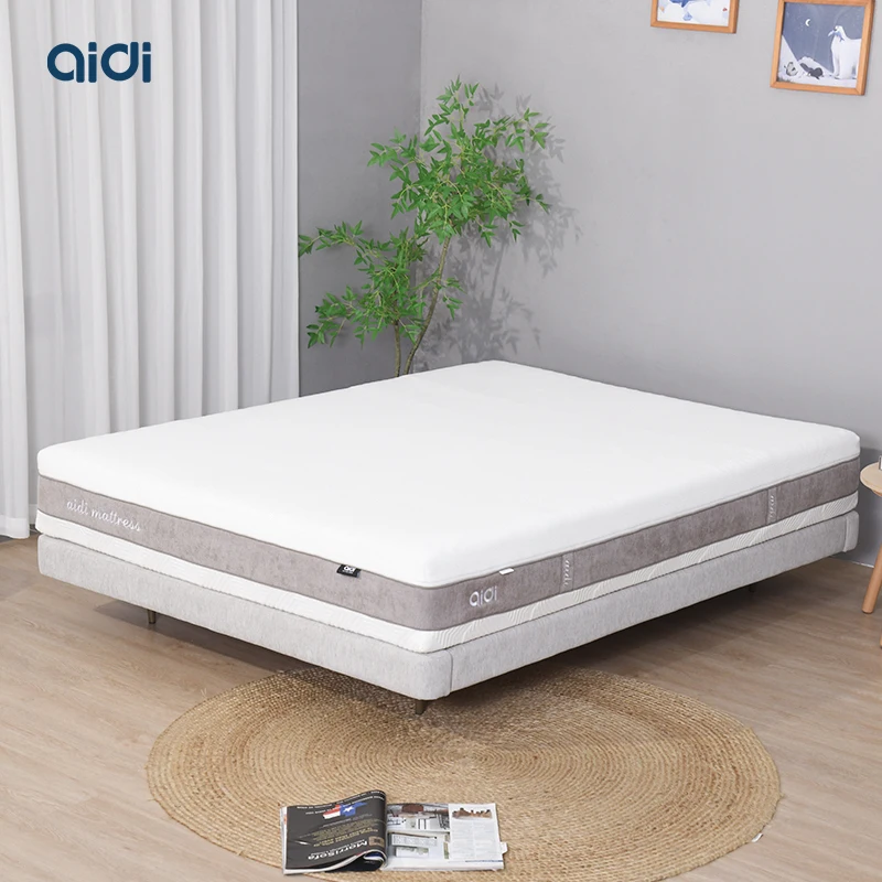 AIDI 7 Zone Massage Pocket Spring King Size Mattress Wholesale Suppliers With Gel Memory Foam Bed Mattress  In A Box