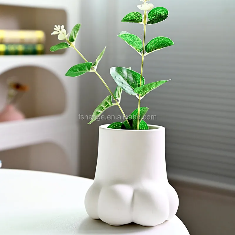 succulent potted cylindrical pattern small ceramic vase / bonsai pot office home desktop ornaments