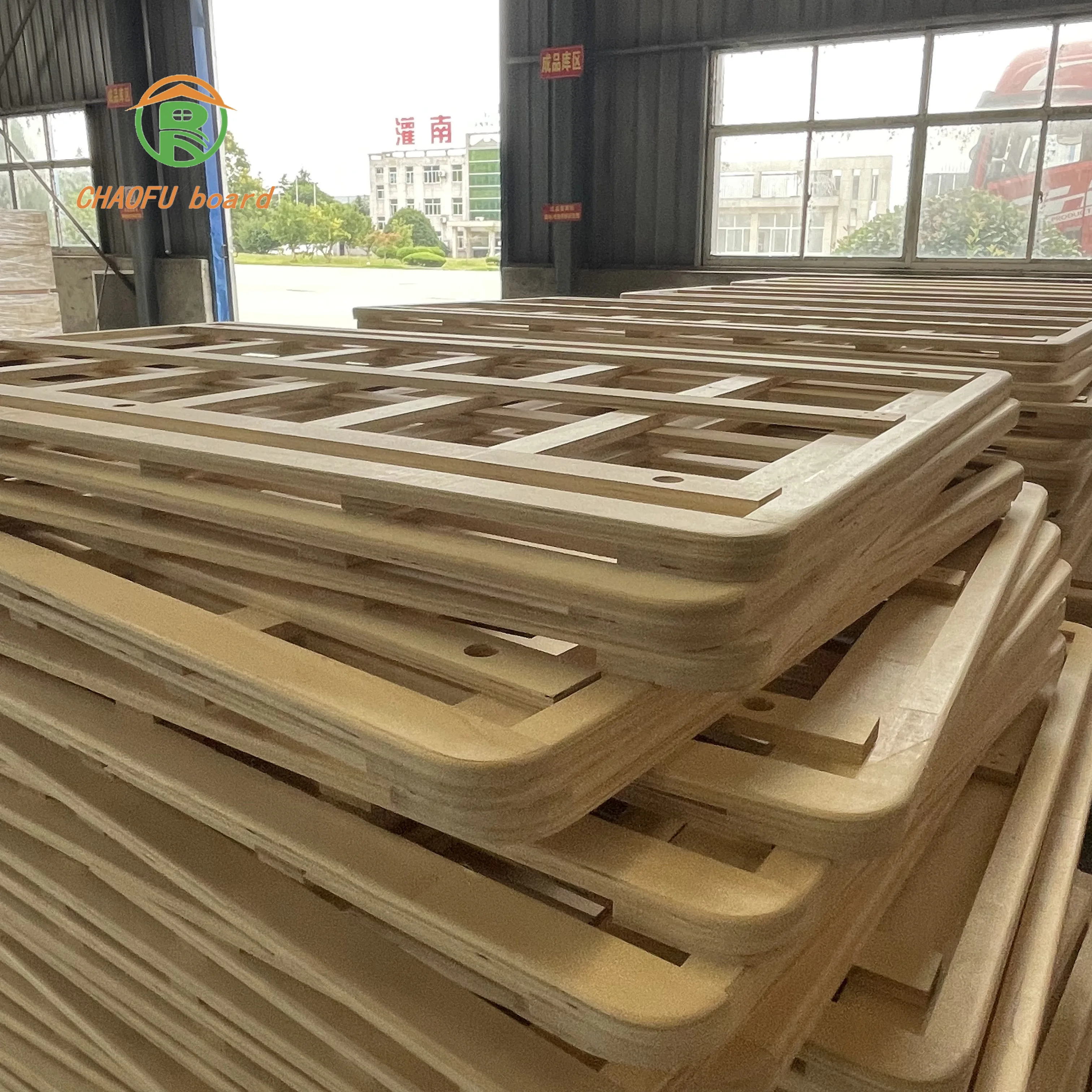 wood bedstead customization E0 grade poplar high quality environmental protection LVL plywood bedstead