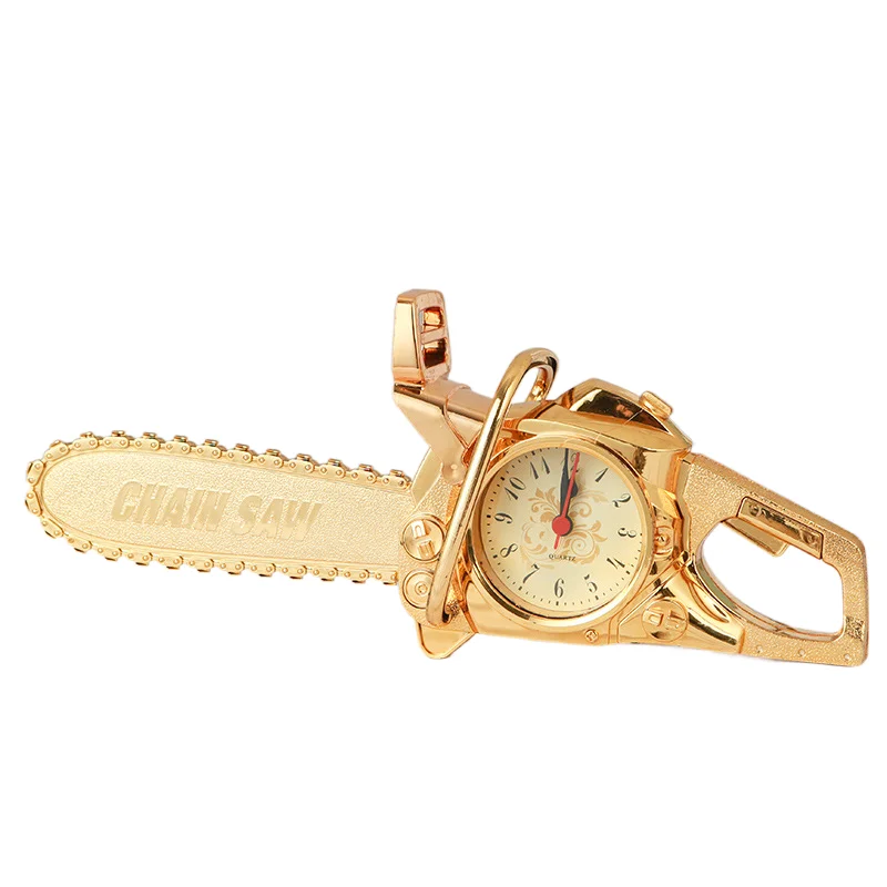 Personalized chainsaw-shaped alarm clock children student gifts domestic ornaments desk clock