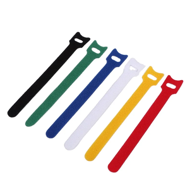Wholesale Colorful Double Sided Reusable Carry Self Gripping Cinch Straps Hook Loop Cable Tie