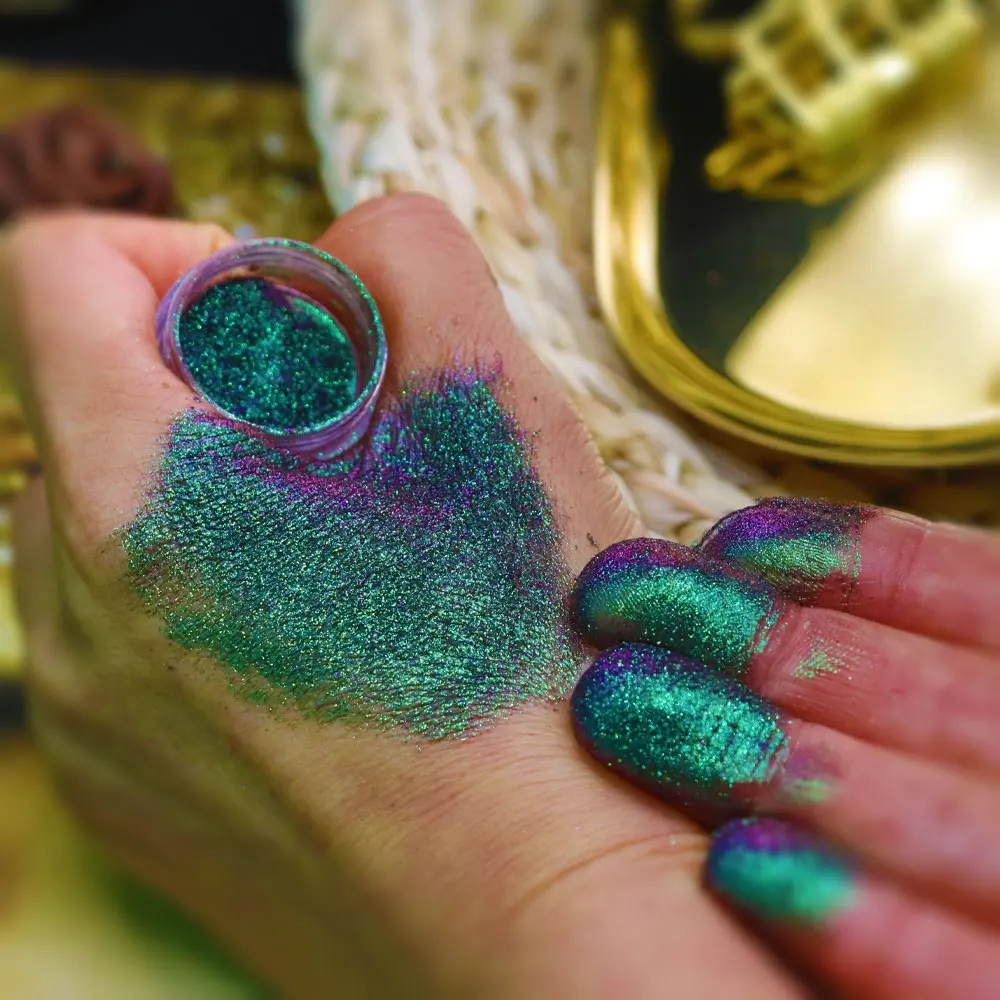 Cosmetics Highly aurora colorshift  chameleon pigmented eyeshadow Loose Glitter Chameleon Powder