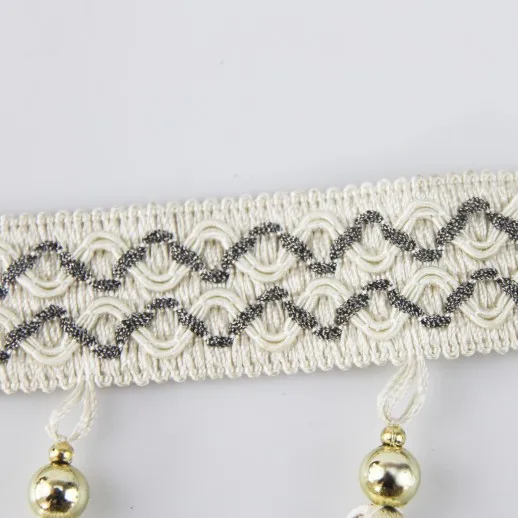 
Decorative Craft Supply Ribbon Curtain Lace Fringes Tassel for curtains 