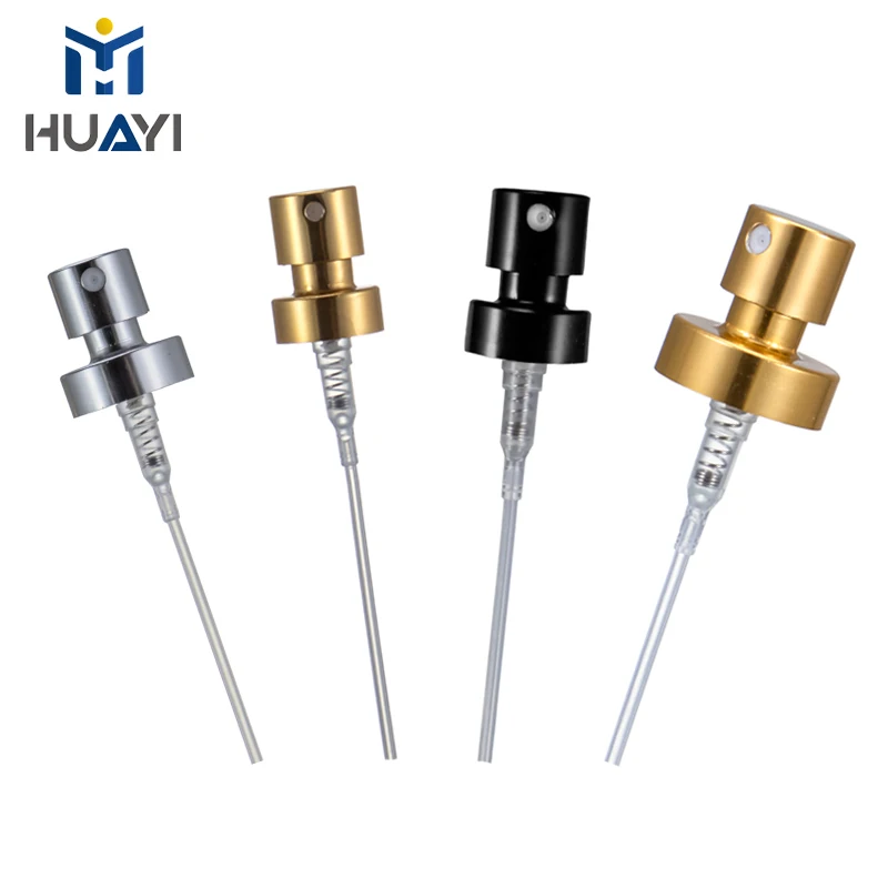 Factory wholesale Cosmetic 20/400 13mm 15mm 18mm 20mm Aluminum Golden Perfume Fine Spray Crimp Neck Pump Mist Sprayer