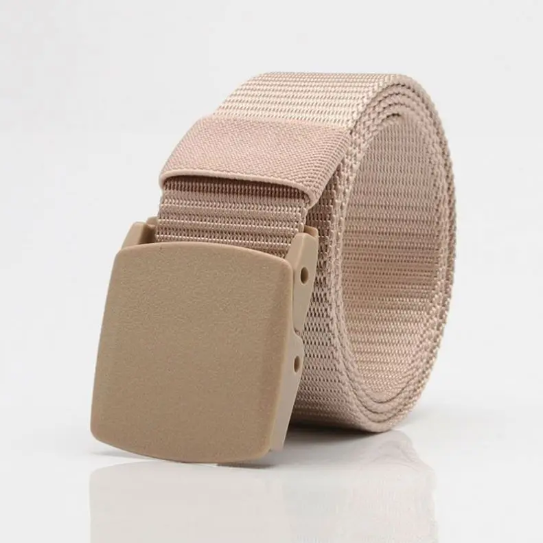 Fashion custom logo belt buckle leisure style belt elastic canvas fabric belts for men women