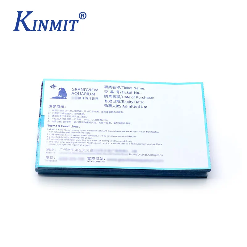 High quality thermal printing airline ticket/boarding pass/movie tickets rolls paper ticket parking