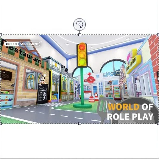 Tiny Town Game Kids Role Play Station Indoor Play House Infants Play Entertainment Center by Cheer Amusement