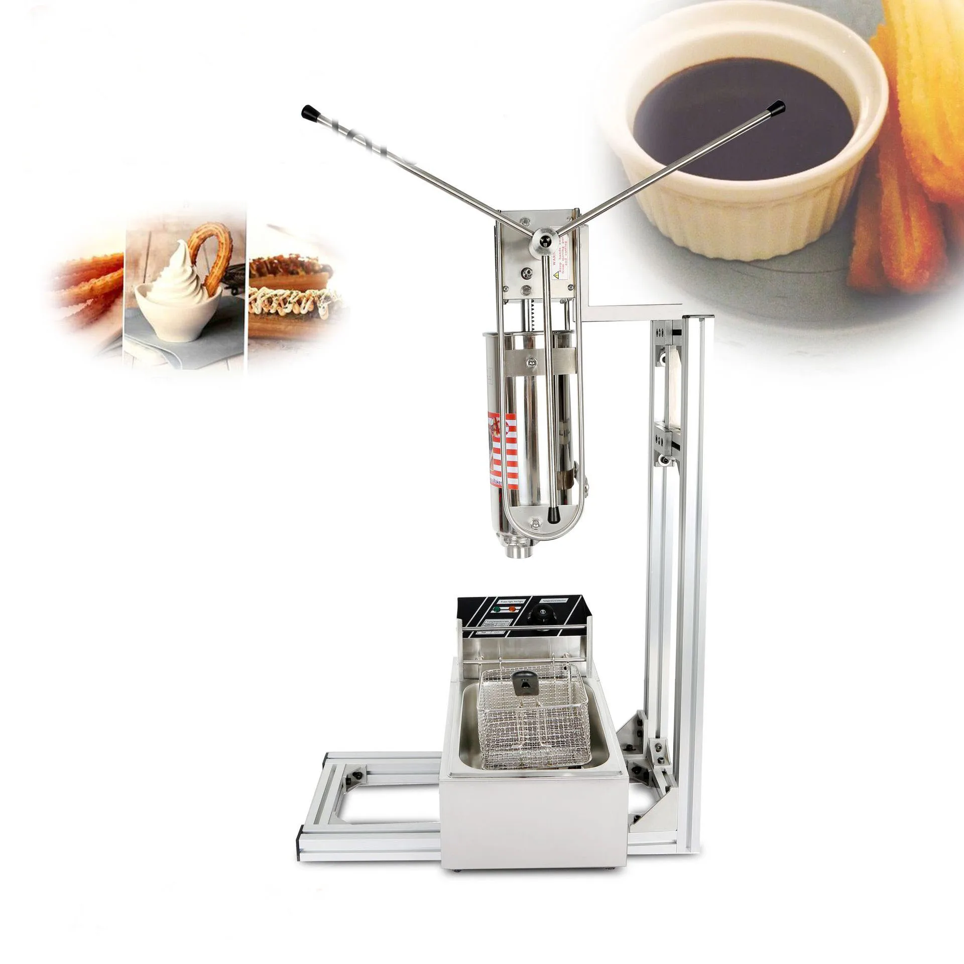 Factory churros machine with fryer spanish churro machine with fryer Churros Maker with fryer 5L hot sale