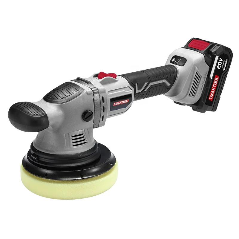 Tmaxtool 20V Lithium Battery Cordless Brushless Car Fine Workmanship Surface 125mm Electric Flat Pad Polisher Machine