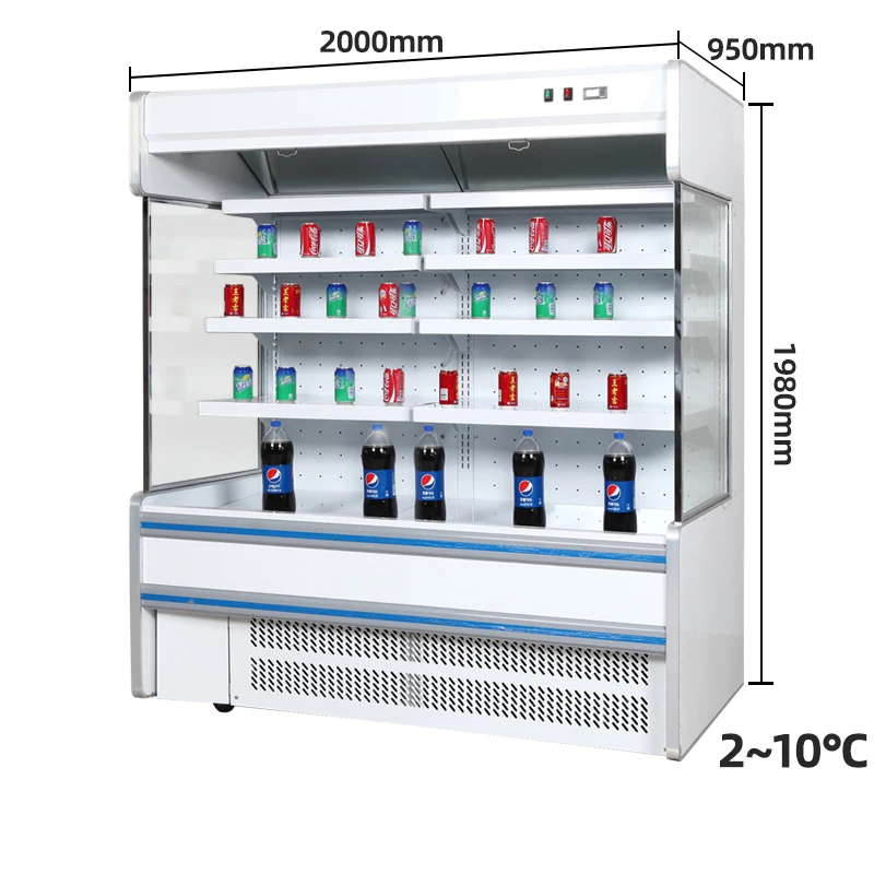 MUXUE Open Upright Commercial Vegetable Display Chiller supermarket open display chiller refrigerator for vegetables fruit meat