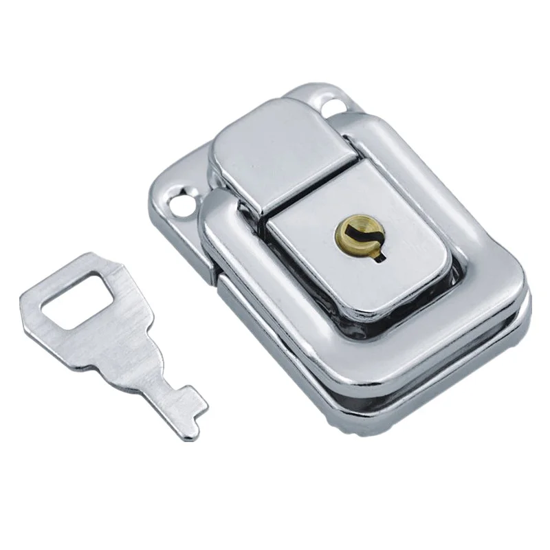 Hot Selling Tool Box Metal Buckle Fittings  Small Box Chrome Plated Clasp Lock Catch For Wooden Case Accessories Box Latch