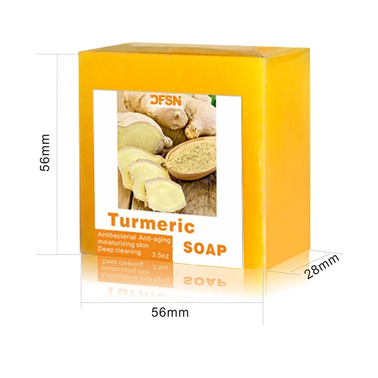 Частная этикетка Органическая натуральная кожа отбеливание акне бар Tumeric Kojic кислота и куркума