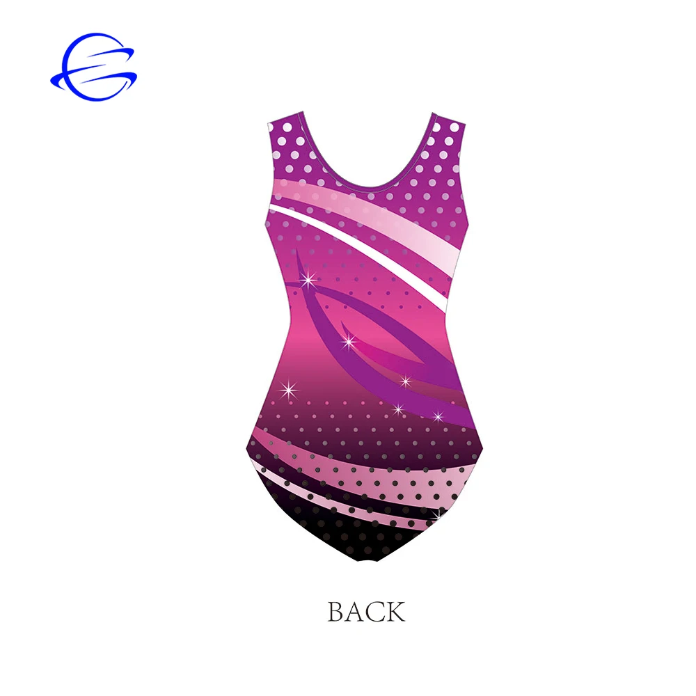 New high quality custom  Girls ballet dance wear girl sleeveless gym leotard gymnastics leotards