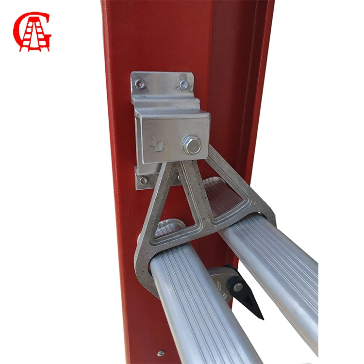 FRP insulated two sections Extension Fiberglass D-rung  Extension Ladder for electricity working