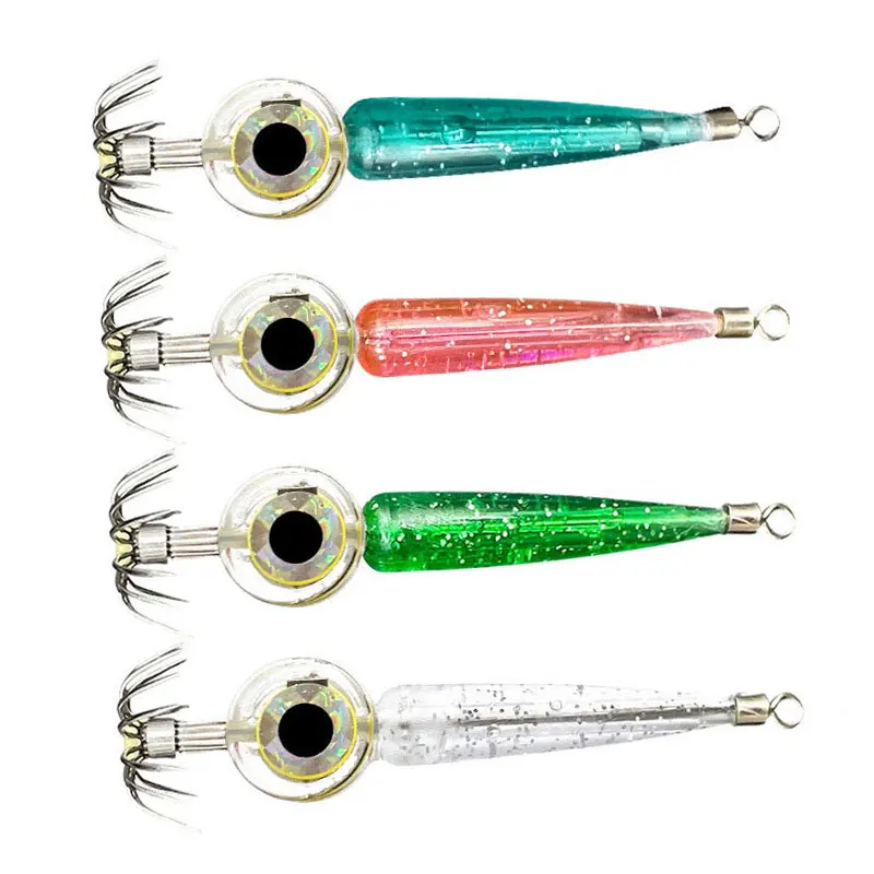 Electronic LED Octopus Squid Jig Hook Lure Deep Sea Bass Bait Fishing Tackle Luminous Accessories for Professional Fishing