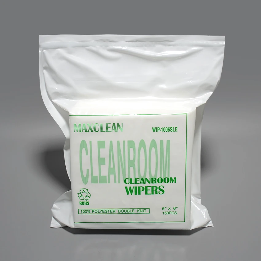 Multiple Uses Dust-Free Cloth 150pcs Industrial 100% Polyester Cleanroom Cleaning Wipers