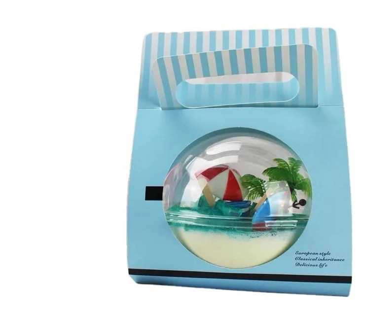 
Ball shape poke bowl clear disposable food grade container pet card cutting sleeve 