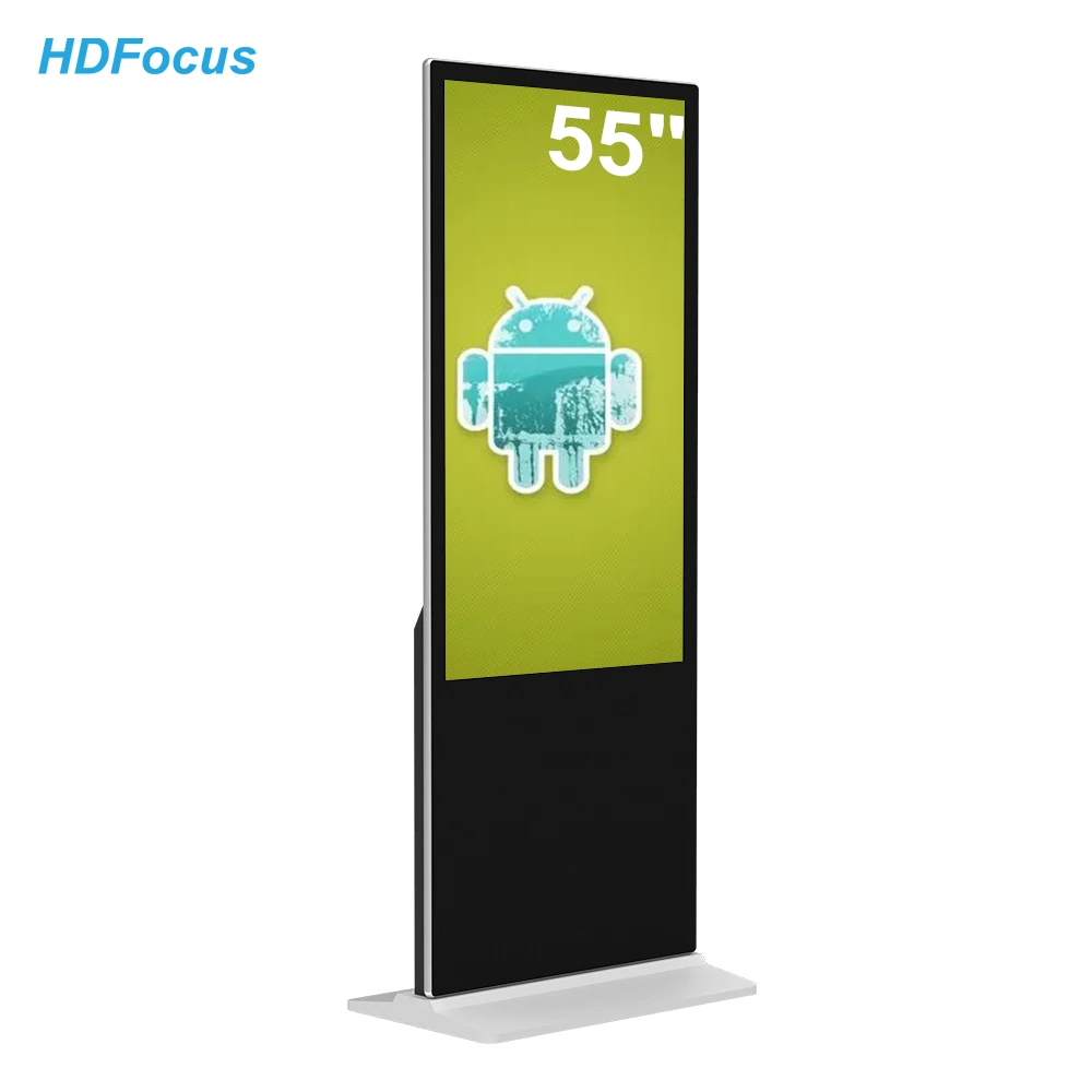 55 Inch Indoor LCD Touch Interactive Screens Display Ad Kiosk Playing Equipment Movable Digital Advertising Kiosk For Showcase
