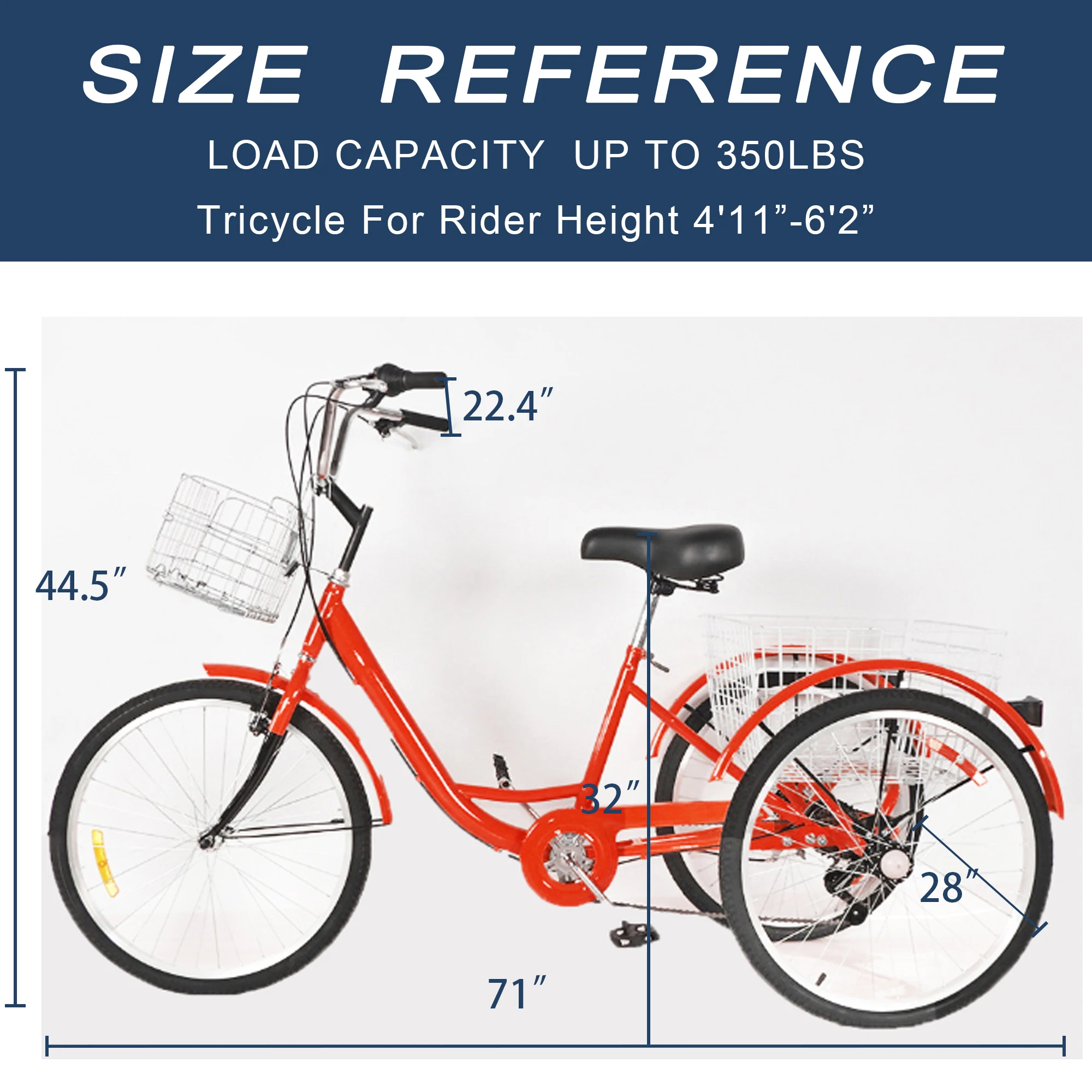 Customize Fashionable 3 Wheels Trike with Good Quality