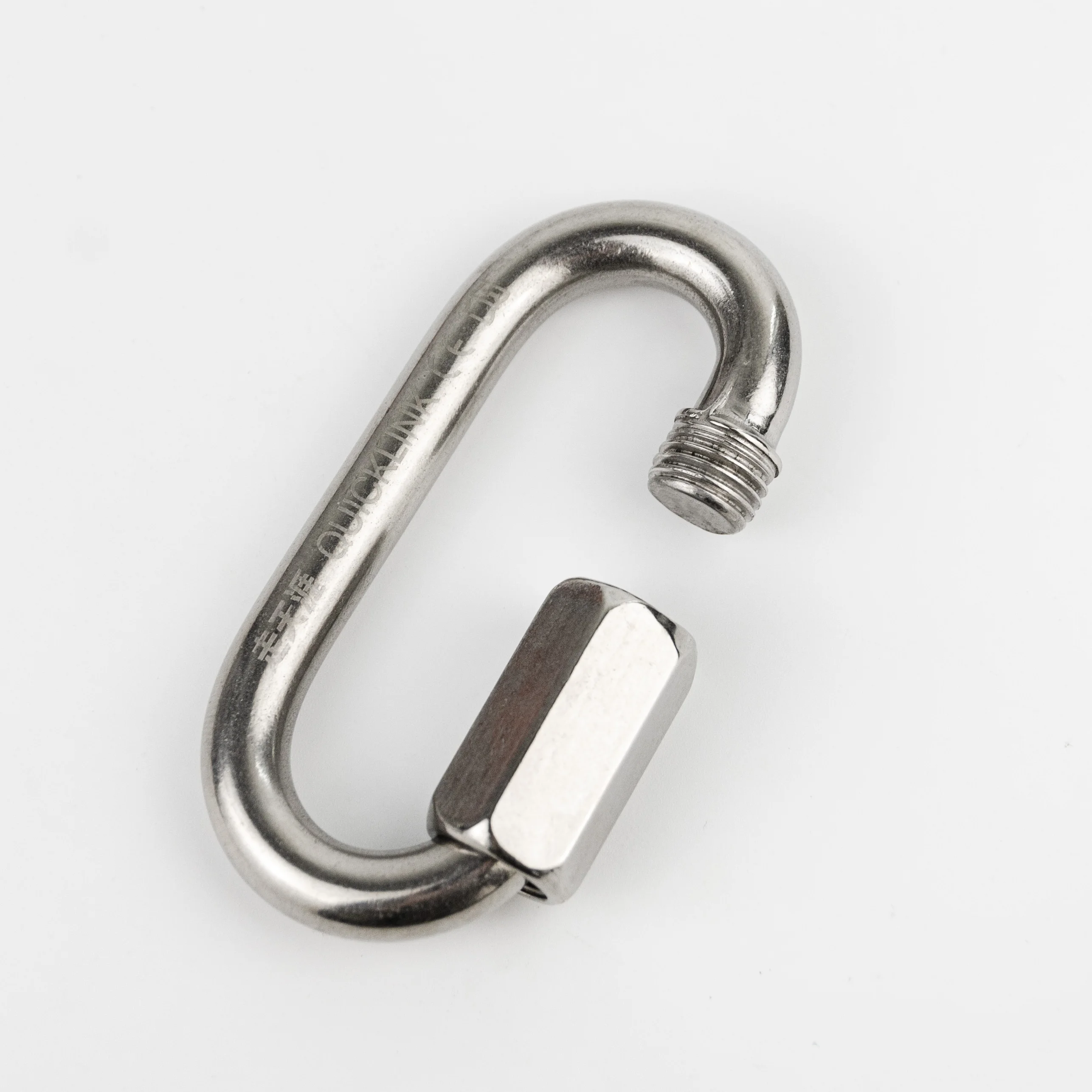 hot sale Rock climbing outdoor stainless steel 316 Oval Maillon Rapide lock carabiner quick link hook