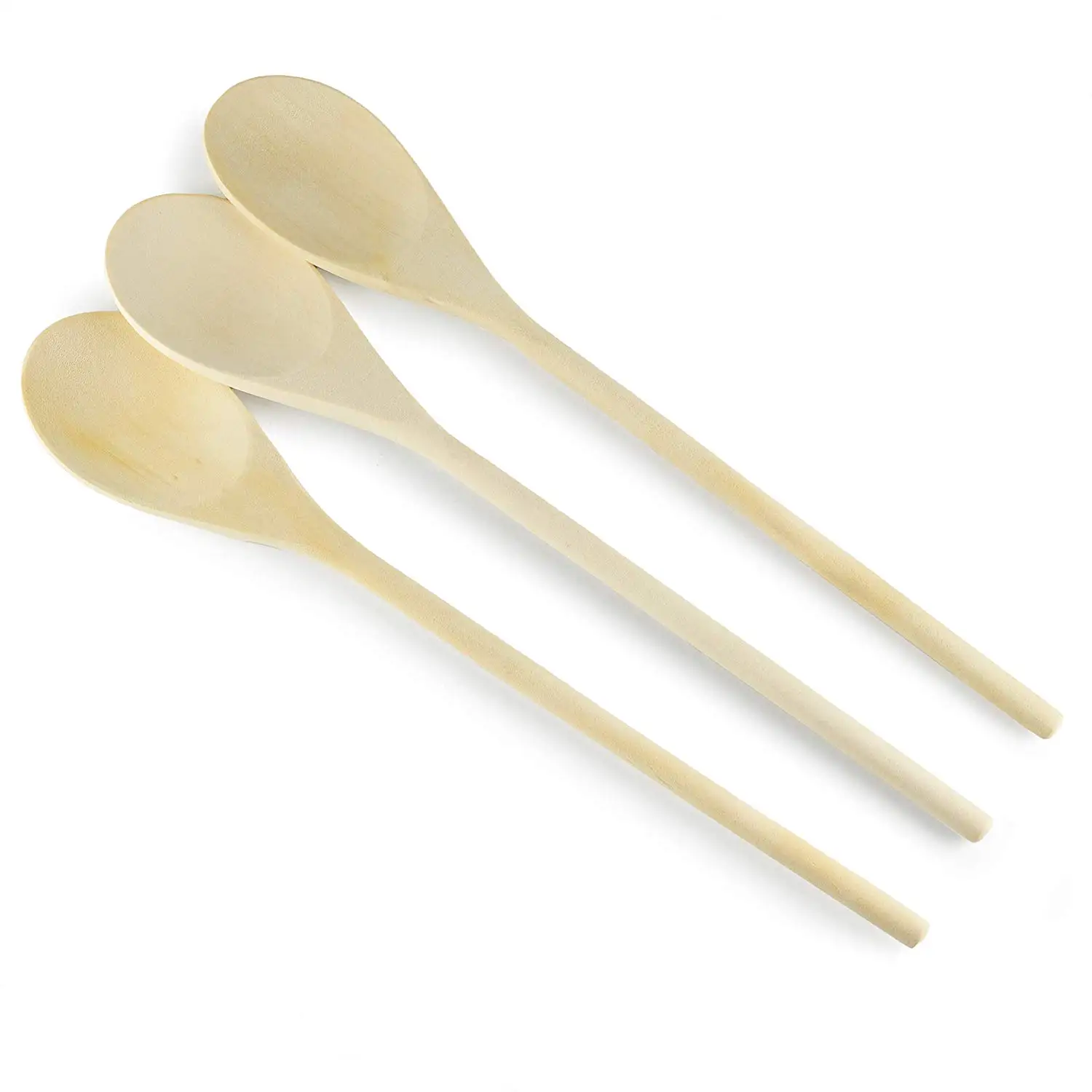 Wood long handle spoon for cooking salad
