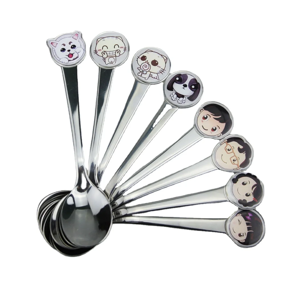 Children cutlery set spoon and fork  kids stainless cutlery set flatware sets stainless steel cutlery for home school use