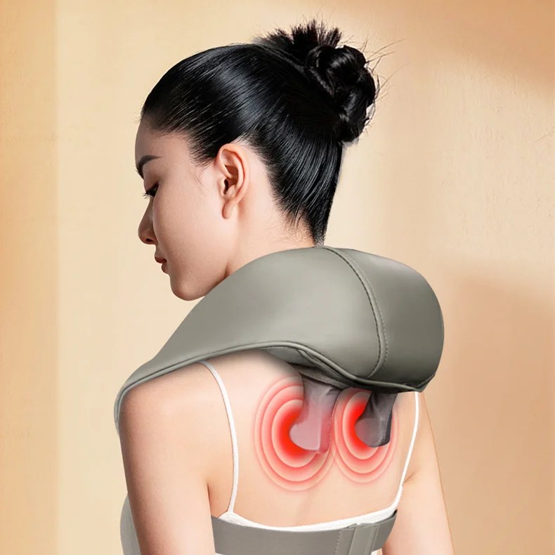 Neck massager with heat shiatsu neck and back massager with soothing heat