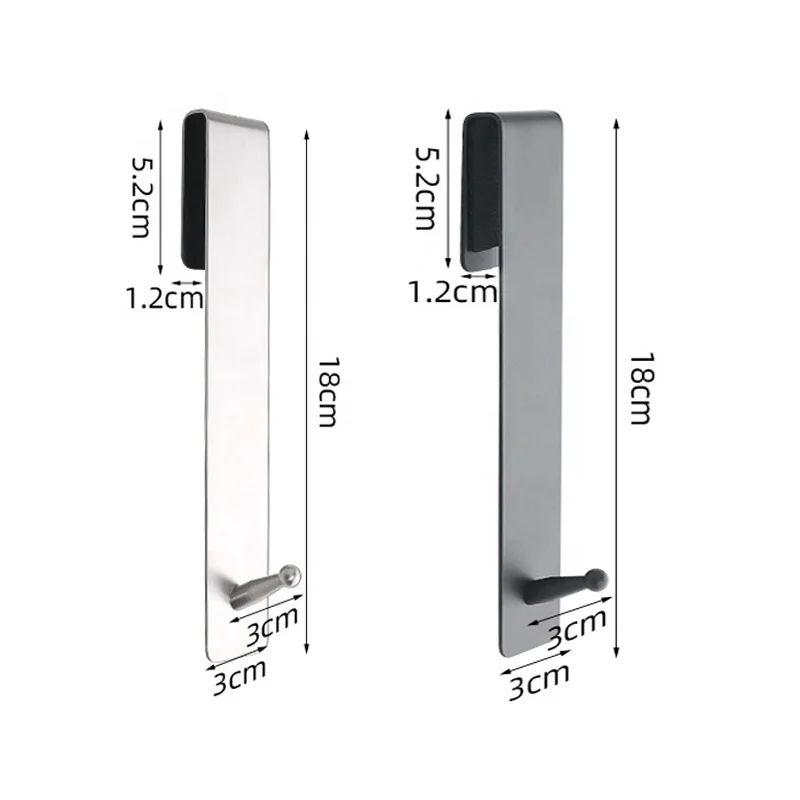 New Designs Extended (7-Inch) Over Door Hooks Hangers Bathroom Frameless Glass Shower Door Hooks Towel Robe Hooks