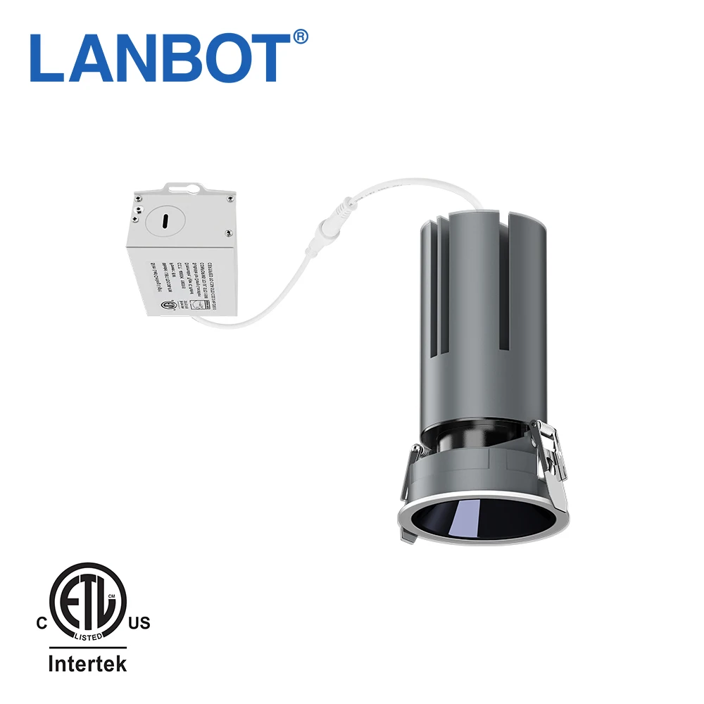 3inch 25w square LED downlight gimbal dip switch 27K30K40K50K60K ETL ES FCC driver damp location air tight adjustable beam angle