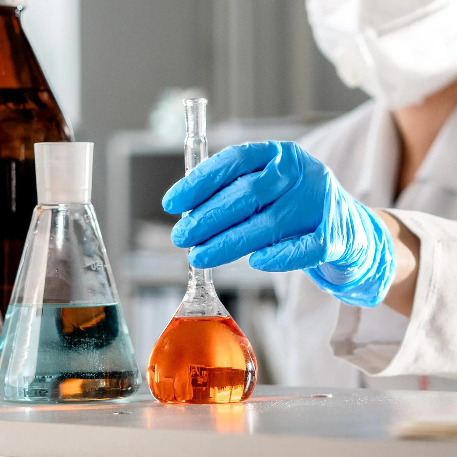 Nitrile Exam Gloves, Blue, 4 mil, Powder-Free, Latex-Free, for Medical Exam, Cleaning and Food Prep, Non-Sterile