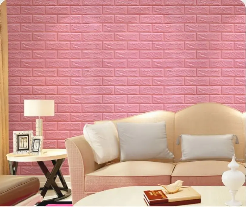 Factory wholesale 3D brick design self-adhesive wallpaper PVC wallpaper home decoration wallpaper