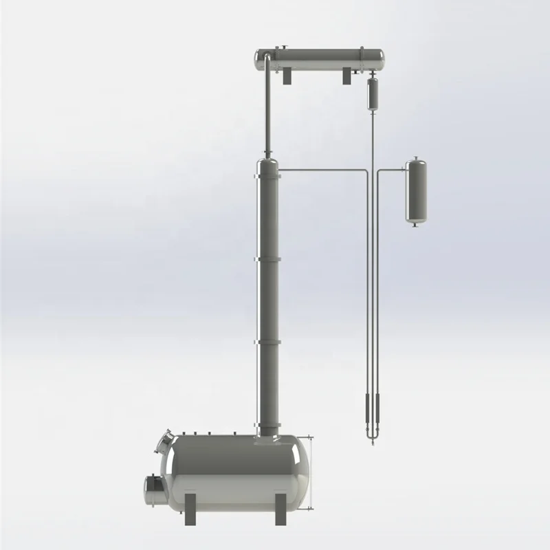 SS304/SS316L Recovery Tower Alcohol Distill Ethanol Solvent Lab Scale Distillation Column Vacuum Distillation Electric Provided