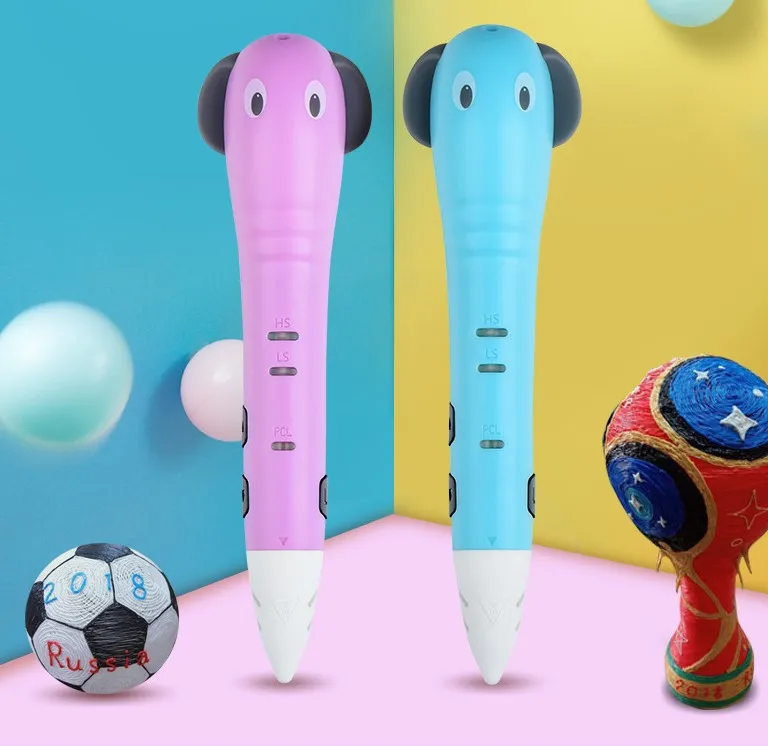 3D Printing Pen with Display/ Includes 3D Pen, 3 Starter Colors of PLA Filament, Reusable Filament