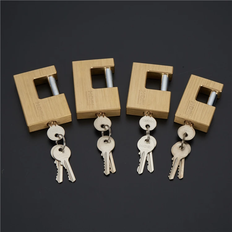 75mm/80mm/90mm Top Security Computer Dotted key Rectangular Solid Brass Copper Giant Lock For Outdoor Used