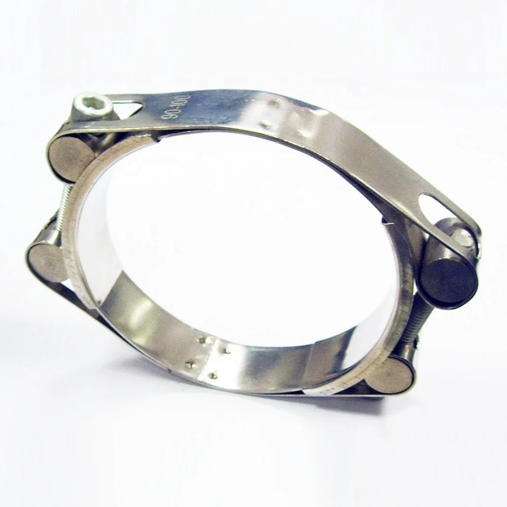 Double heads double bands solid nut strong heavy duty robust super hose clamp