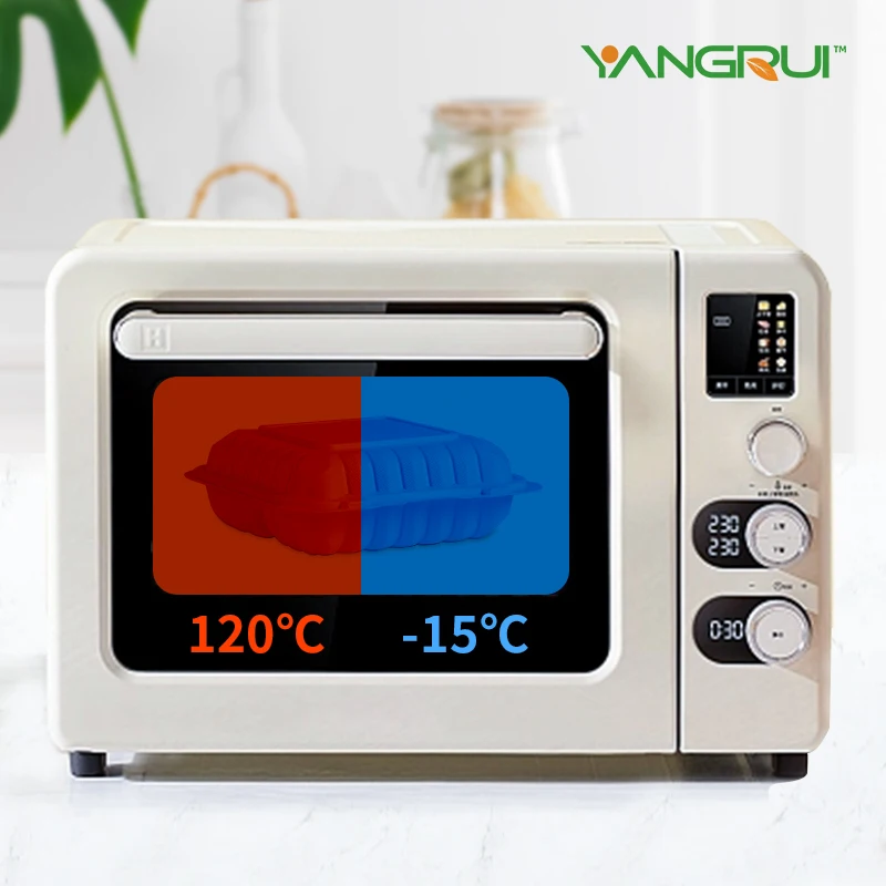 YangRui Square 9 Inch  MFPP Meal Prep Lunch Bento Box Food Take Out Container To Go Plastic Food Container For Restaurant