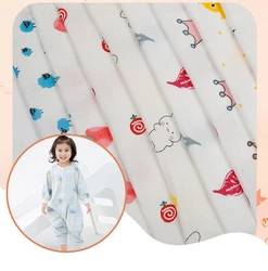 Plaid 70%bamboo 30%cotton Printed Gauze For Baby Bamboo Fiber Fabric