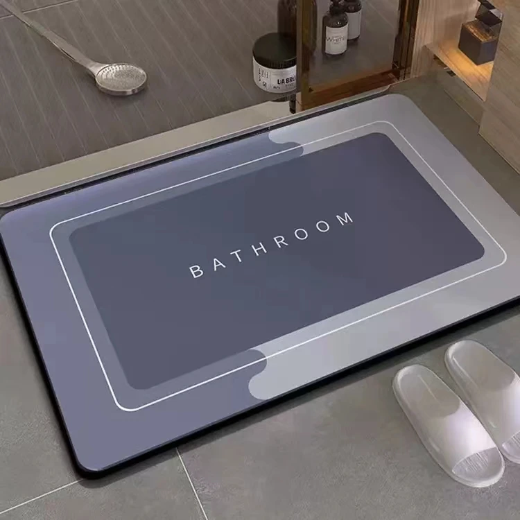 Quick Dry Soft Water Absorbent Diatomite Bathroom Door Mat For Bathroom