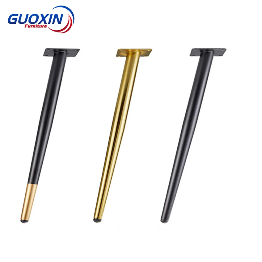 Manufacturing high quality art deco black metal table furniture legs for couch square