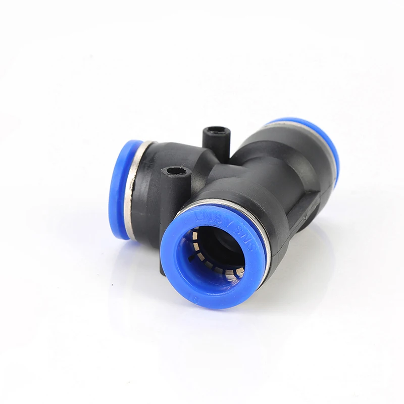 PE-8mm equal tee union three ways push in fittings quick hose connector