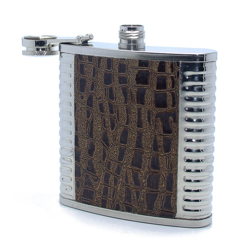 180ml Portable Mini Metal Hip Flask Wine Pot Alcohol Flask Liquor Whiskey Bottle Travel Picnic Stainless Steel 6oz Hip Flask