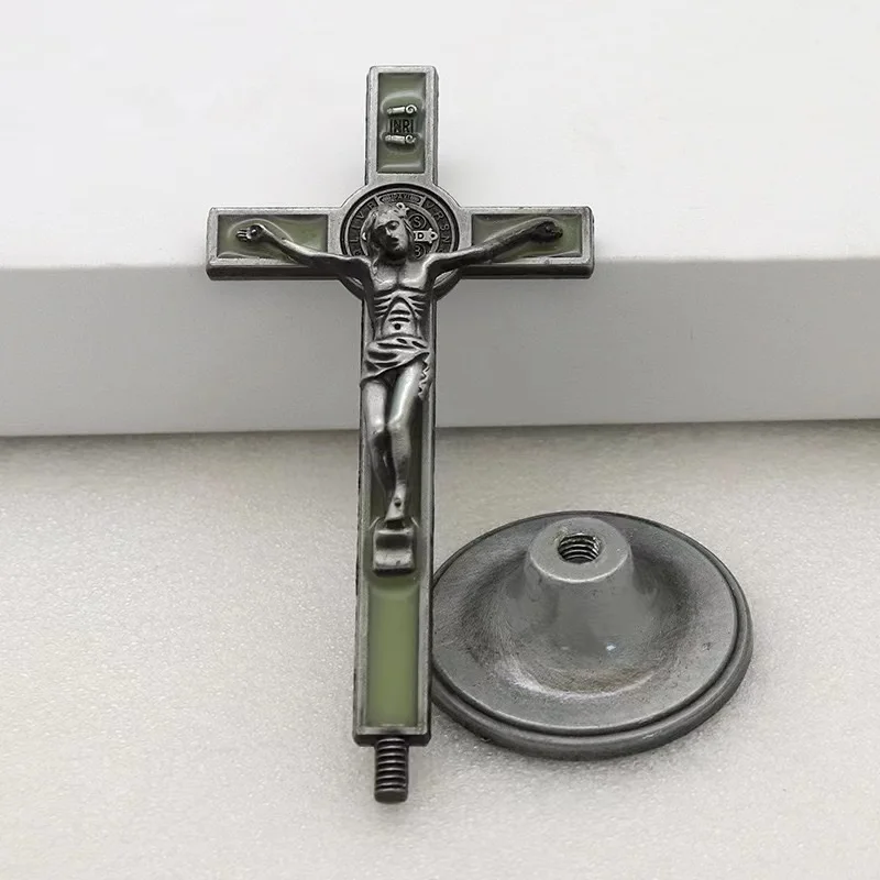 Religious Jesus Cross with Base Crafts Home and Car Decoration