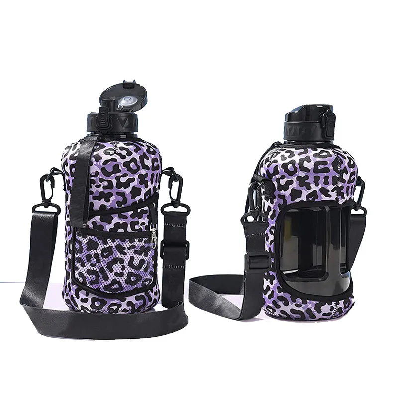 High Quality Customized Logo Carrier Neoprene Water Bottle Bag with Shoulder Strap