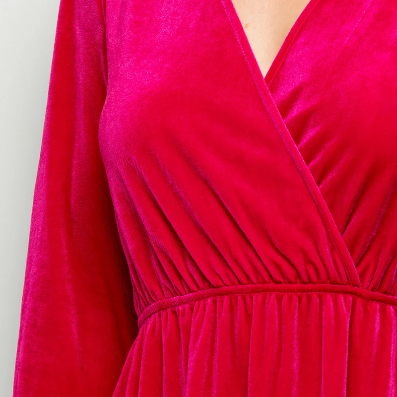 high quality red black pink yellow green royal blue velvet evening long sleeve maxi dresses for women ladies velvet dress