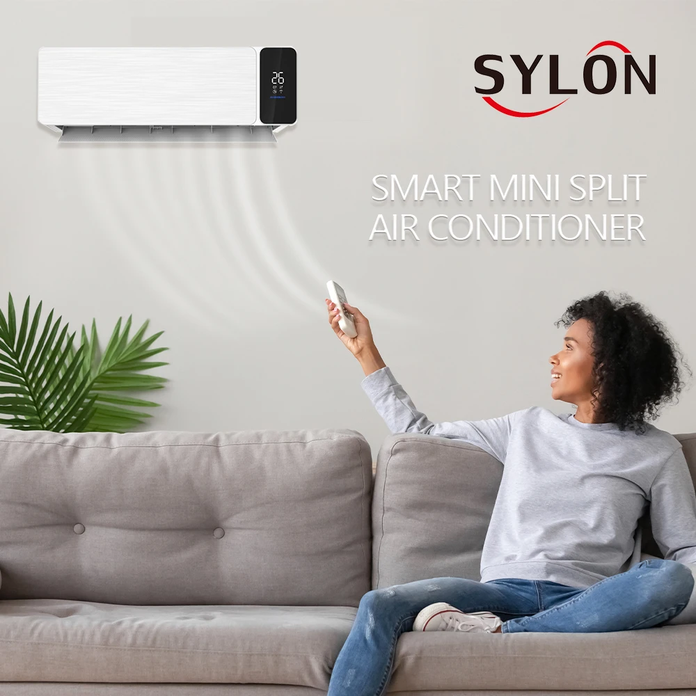 support custom color and badge wall split 9k 9000btu 0.75ton 1hp inverter package type air conditioning units for home
