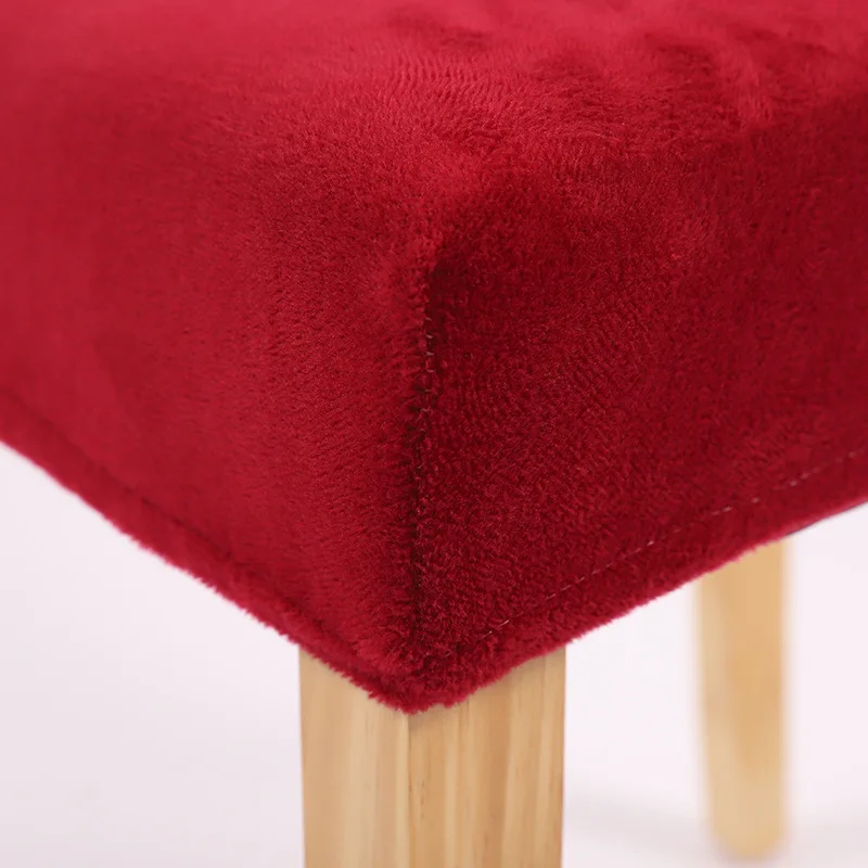 Four season universal plush thick warm pure color elastic chair cover simple and comfortable multi-color half pack chair cover