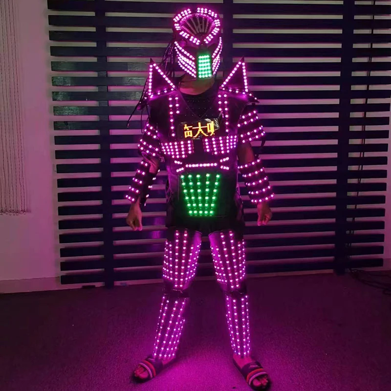 nightclub RGB Smart Pixels LED Robot Suit Costume Clothes Costume Luminous clothes for party Stage Dance Performance