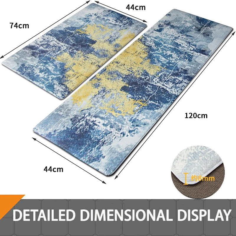 Printed Waterproof Non-slip Anti Fatigue Floor Mat PVC Kitchen Mats For Floor