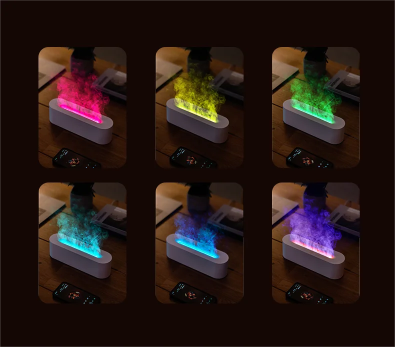 Household Flame Aroma Diffuser Flame Humidifier Mist Diffusor Essential Oil Fire Aroma Diffuser