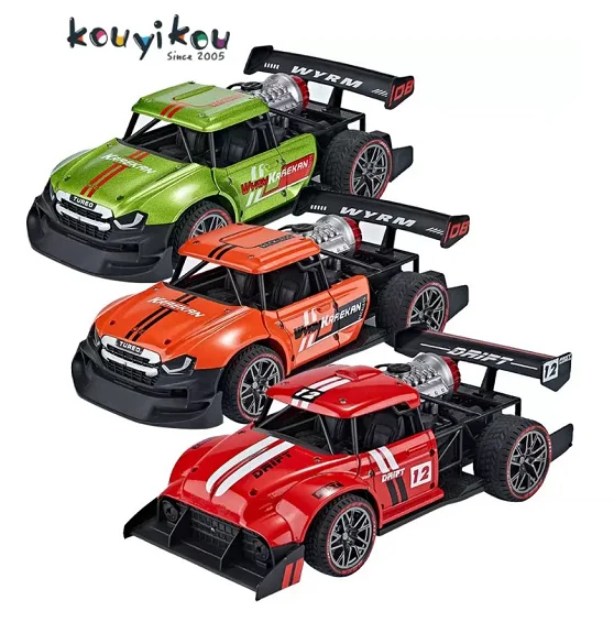 Kouyikou  juguetes para los ninos 2022 2.4G alloy high speed radio remote control car with lighting for children